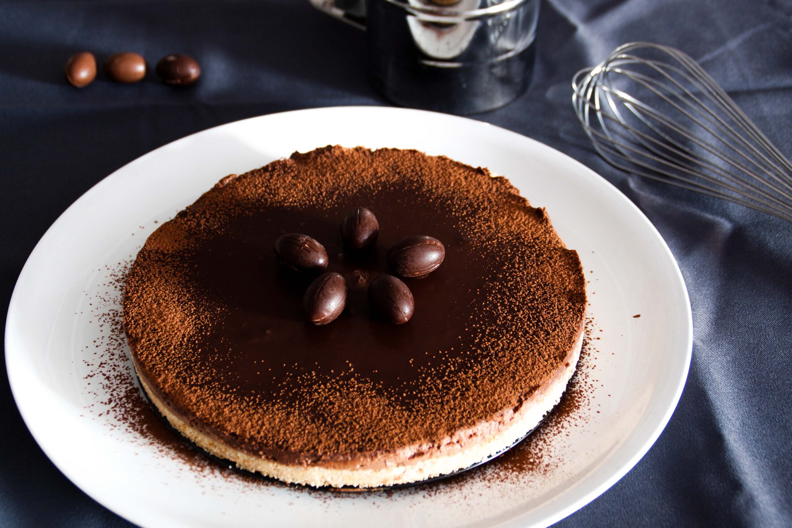Tarta de chocolate con queso crema